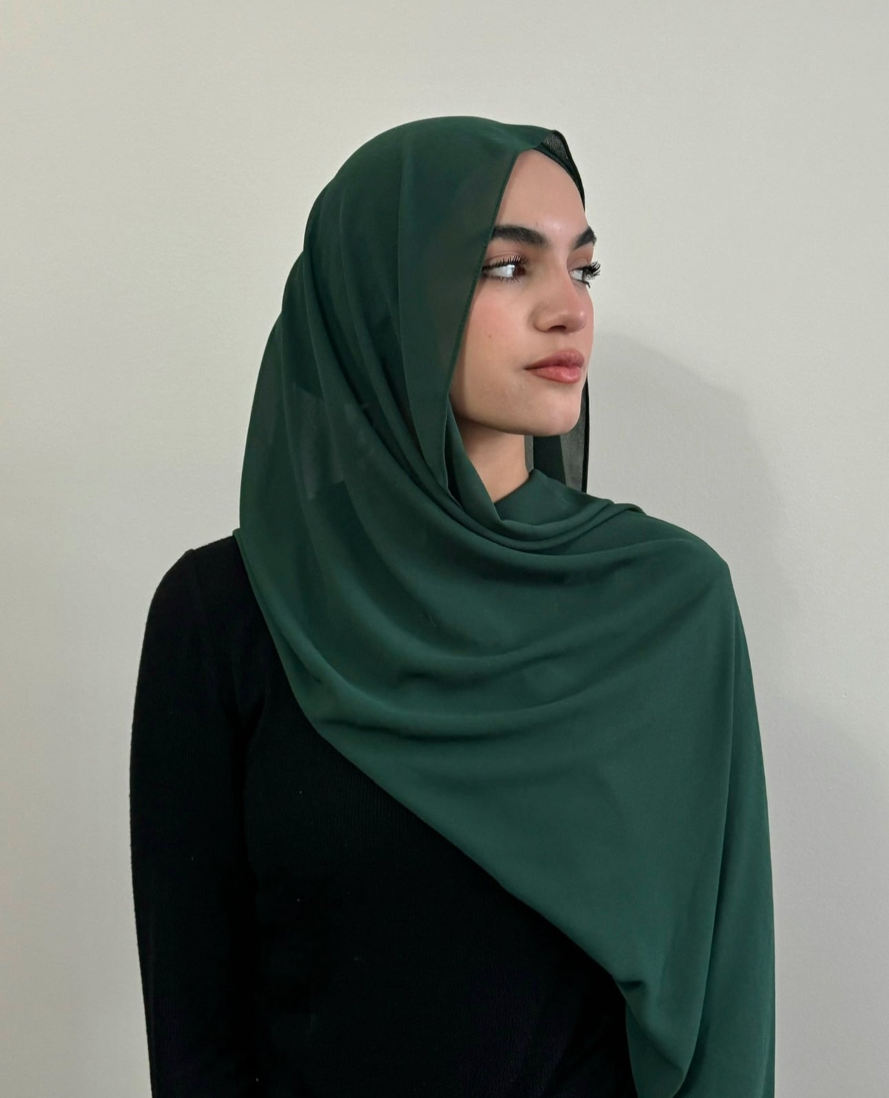 Emerald Premium Chiffon and Under-Cap Set