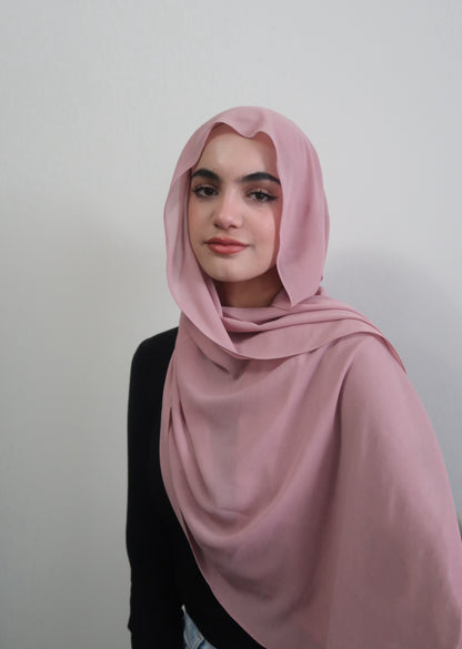 Rose Premium Chiffon and Under-Cap Set