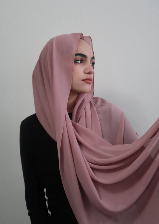 Rose Premium Chiffon and Under-Cap Set