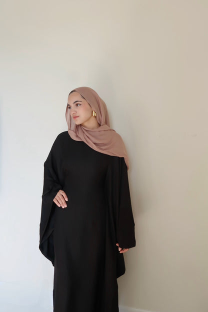 Linen Butterfly Abaya