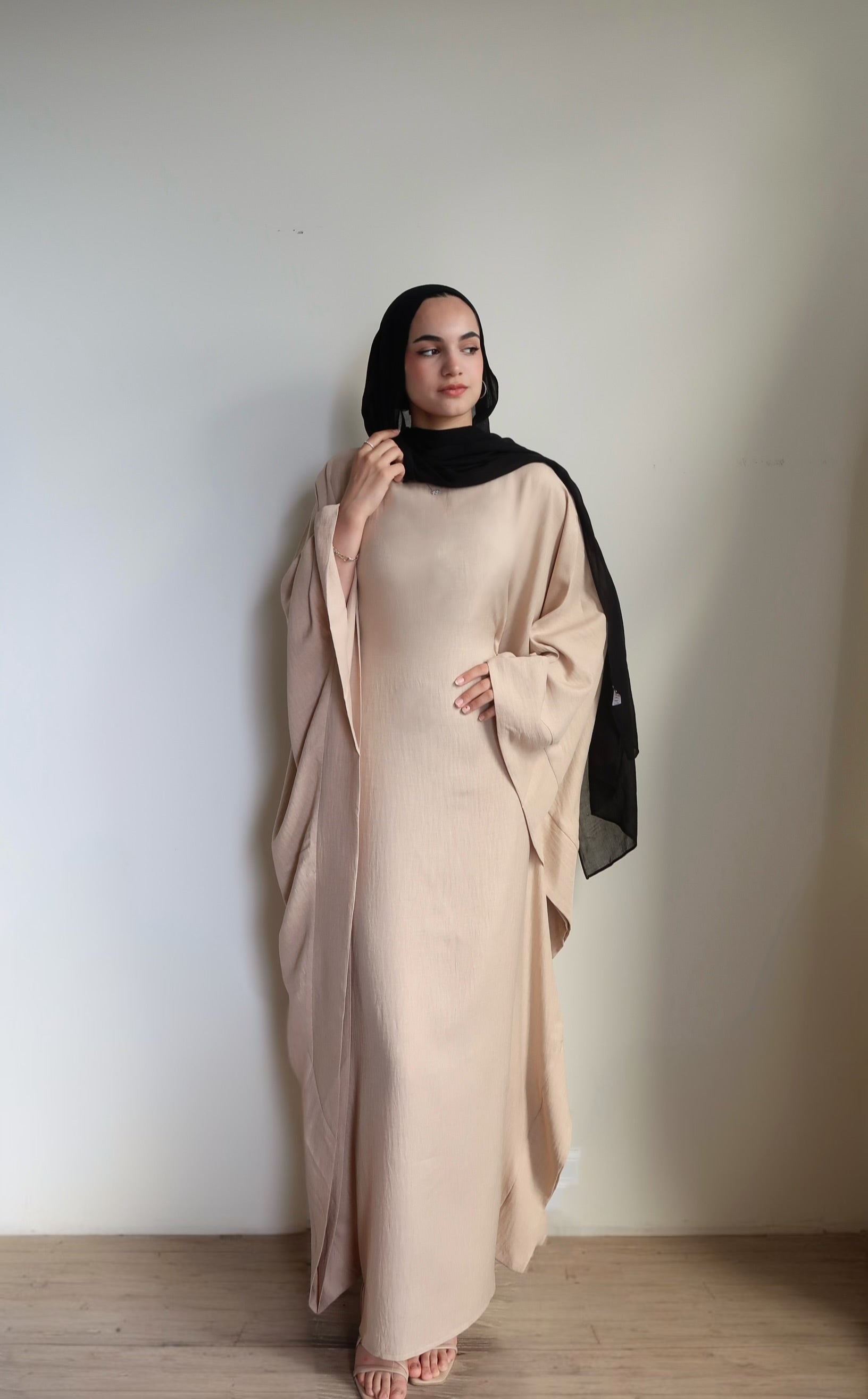 Linen Butterfly Abaya Kayra the Label Linen Butterfly Abaya Kayra the Label