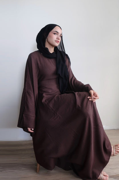 Linen Butterfly Abaya