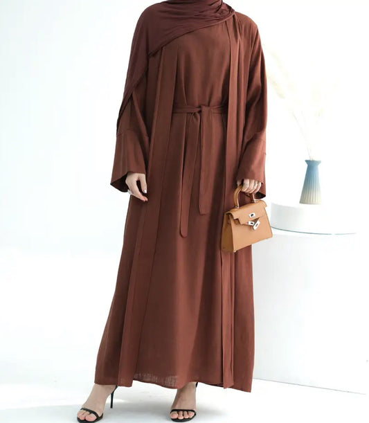 Dahlia Abaya Set - Coffee