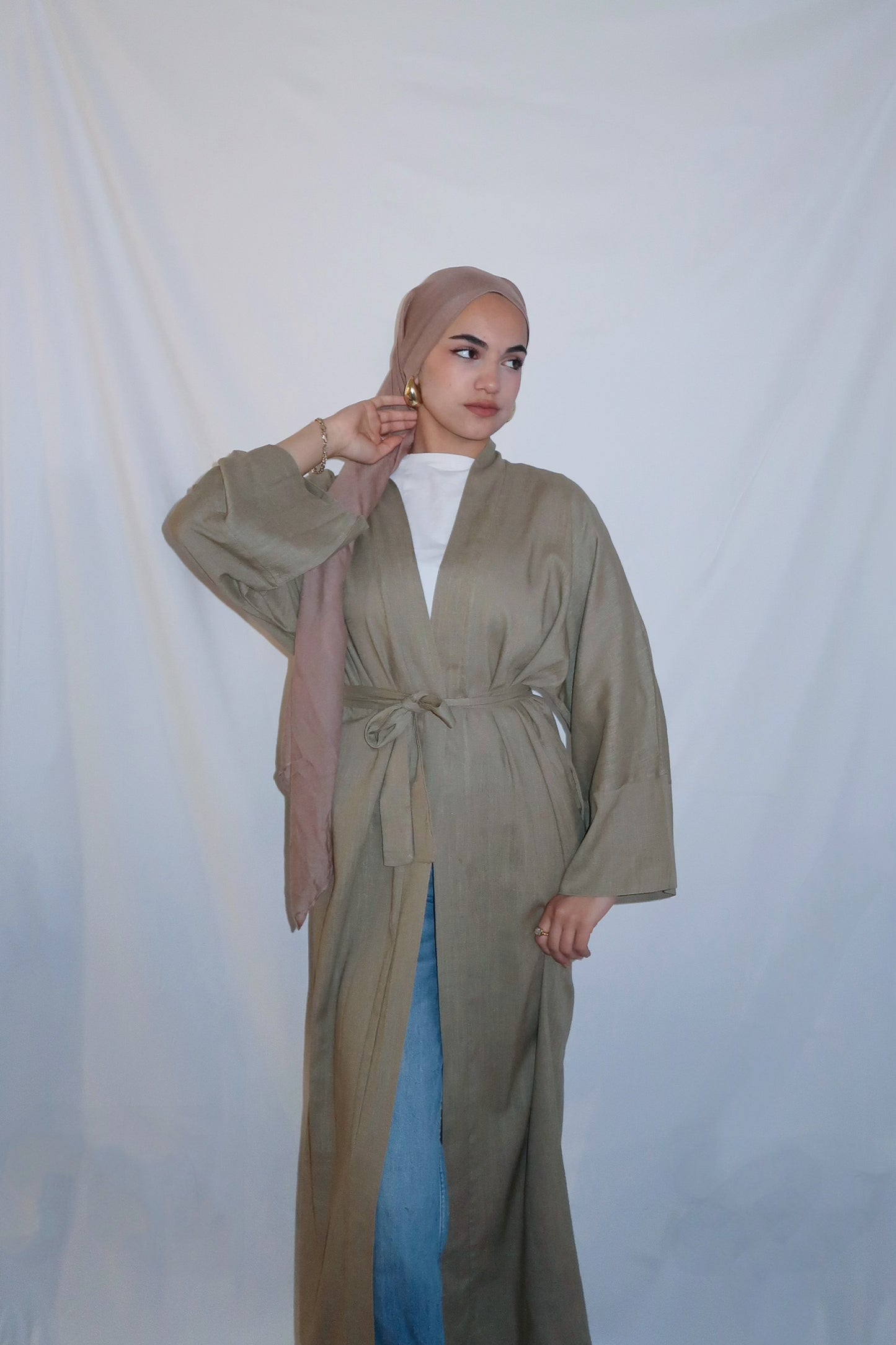 Dahlia Abaya Set - Khaki