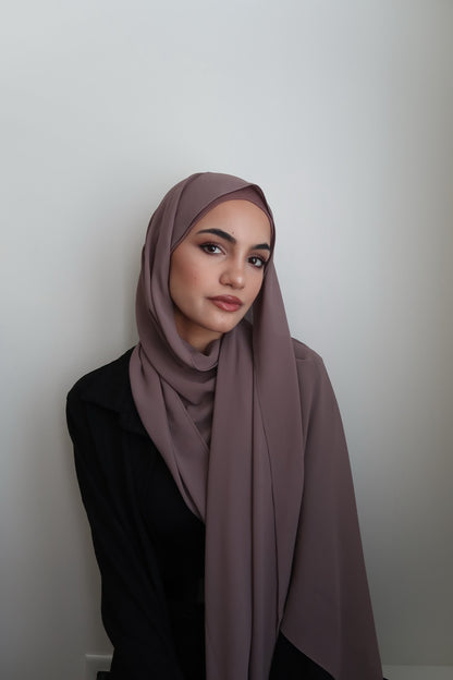 Taupe Premium Chiffon and Under-Cap Set