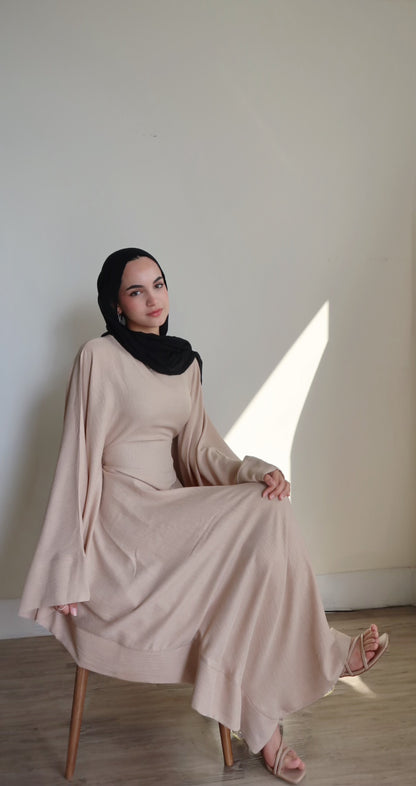 cotton linen butterfly abaya dress product info and reviews Butterfly hijab Abaya Dress-islamic clothing- Batwing Sleeves LumosModesty