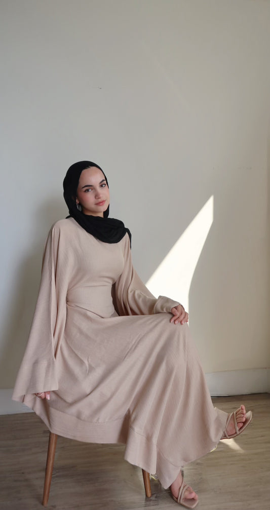 Linen Butterfly Abaya